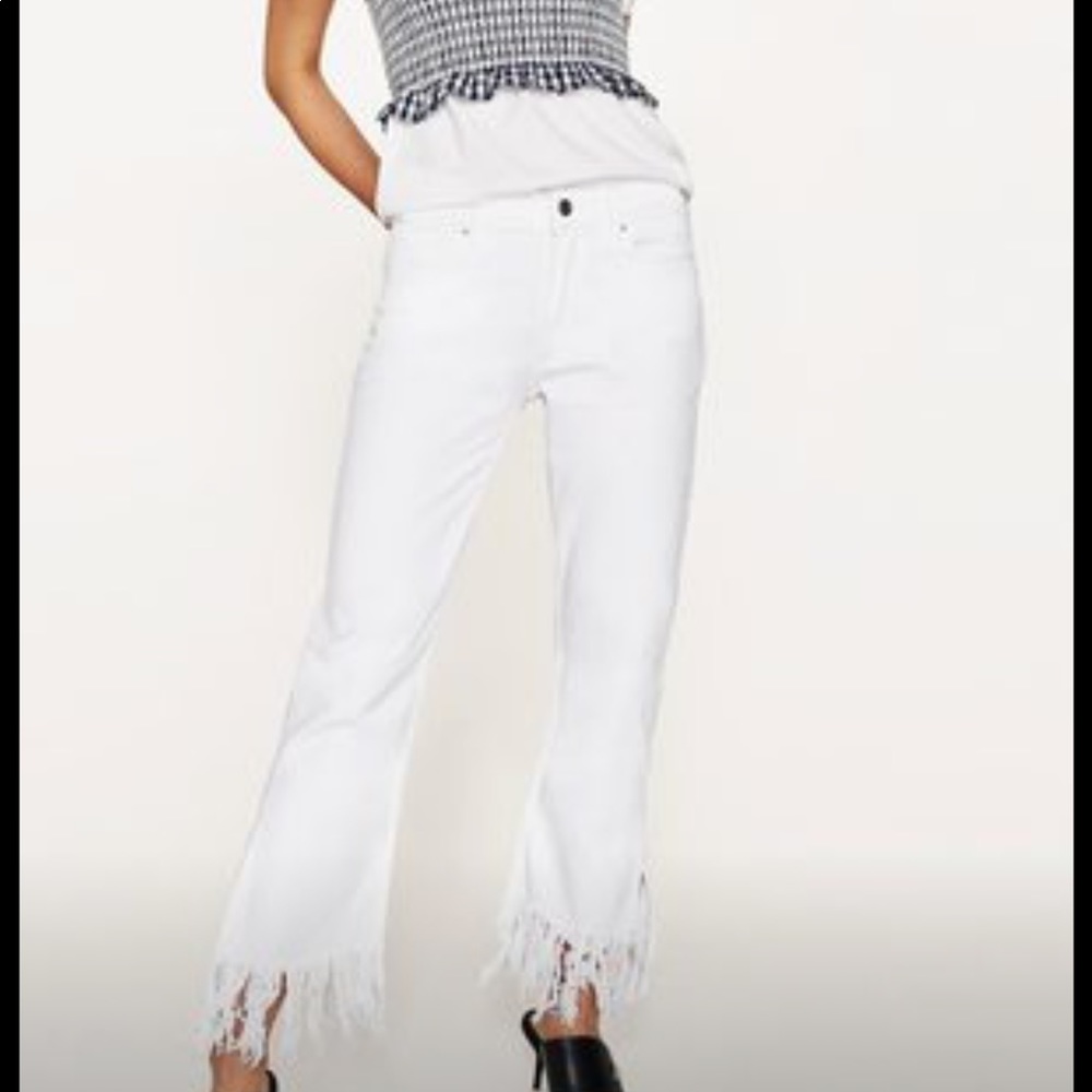 Zara high rise flare jeans